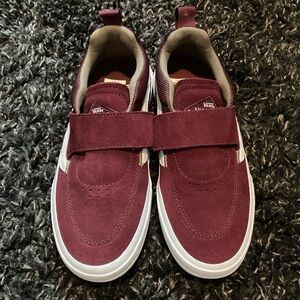 Vans Kyle Walker Skate Shoes - Burgundy and White